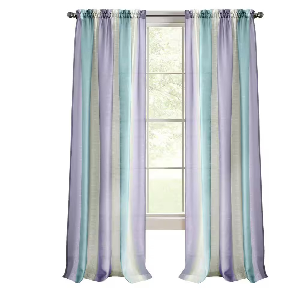 Spectrum 50 In. W X 84 In. L Polyester Light Filtering Window Panel in Lilac/Tur