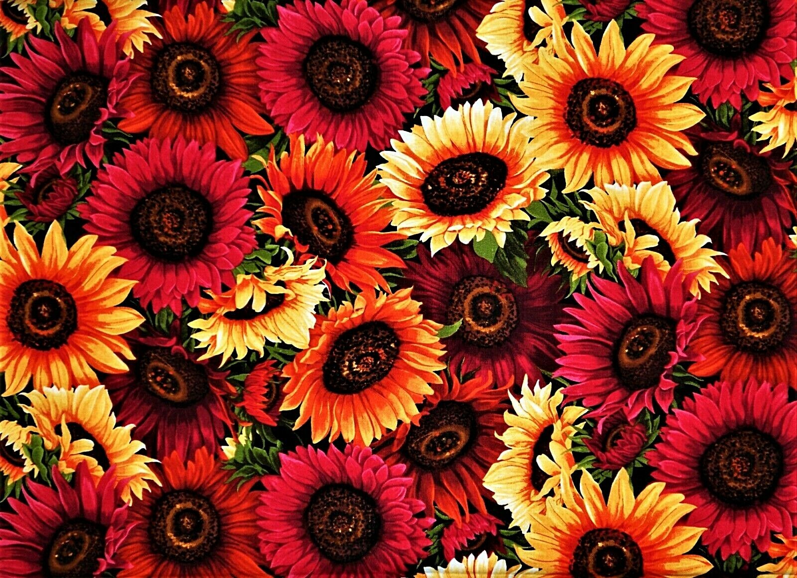 Sunflower Curtain Valance Spring Kitchen Wine Yellow Orange 42″ x 14″