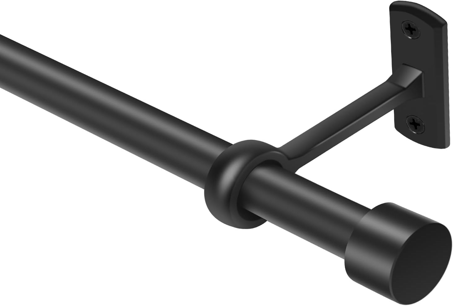Extra Long Matte Black Curtain Rod 120-168 Inch (10-14 Feet) for Large Windows –