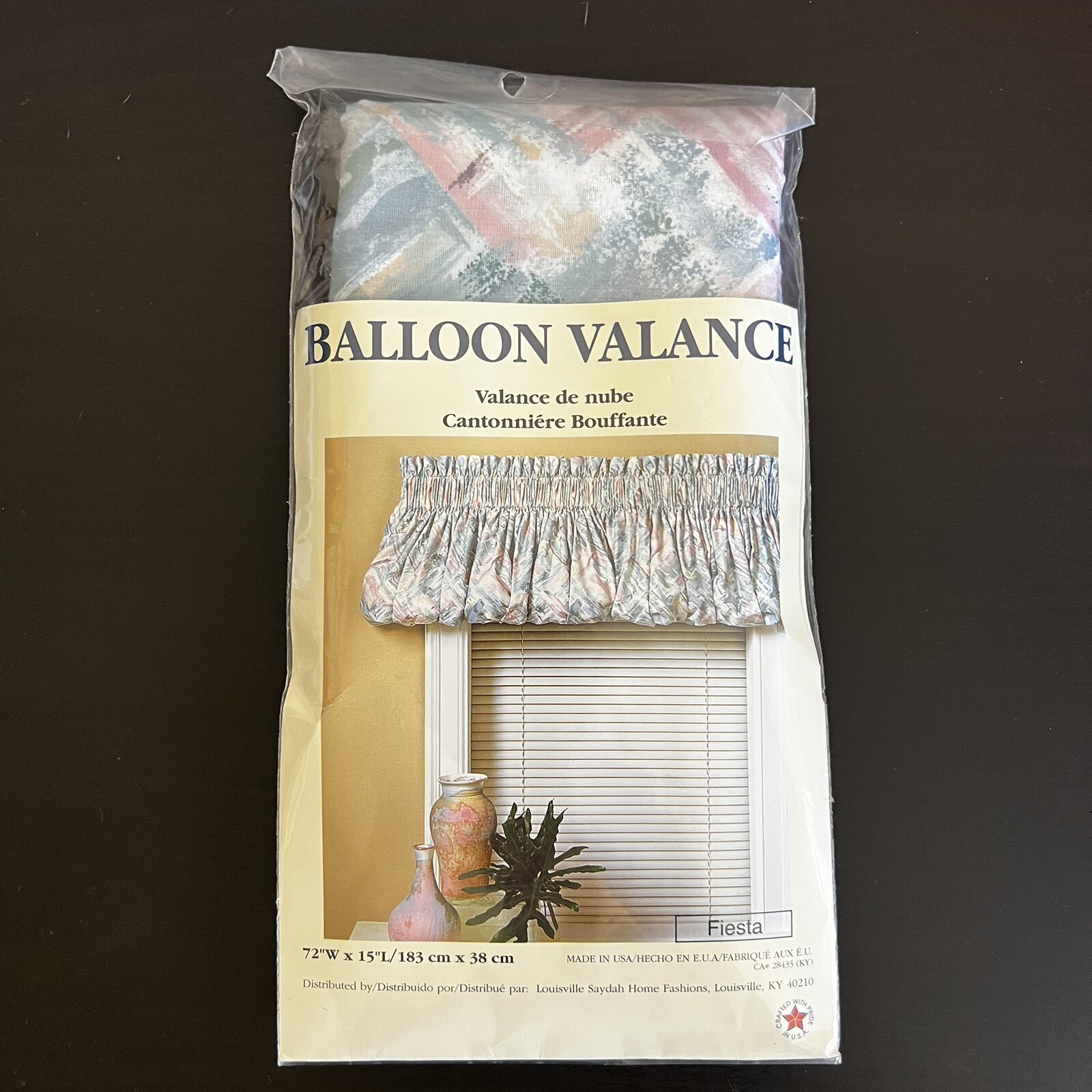 Vintage NWT Balloon Valance 72” W X 15” L Made In USA 80s 90s Retro