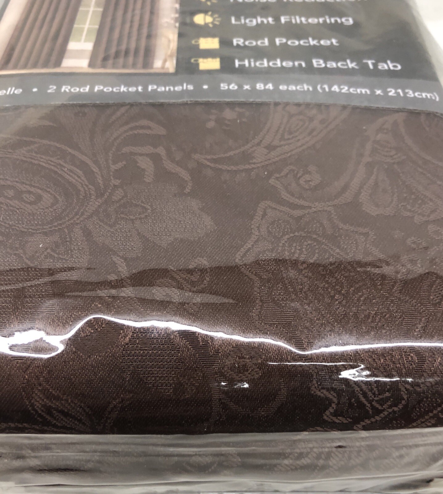 Stylemaster Home Products Gabrielle Back Tab/Rod Pocket Foam Back Panel Pair, 2