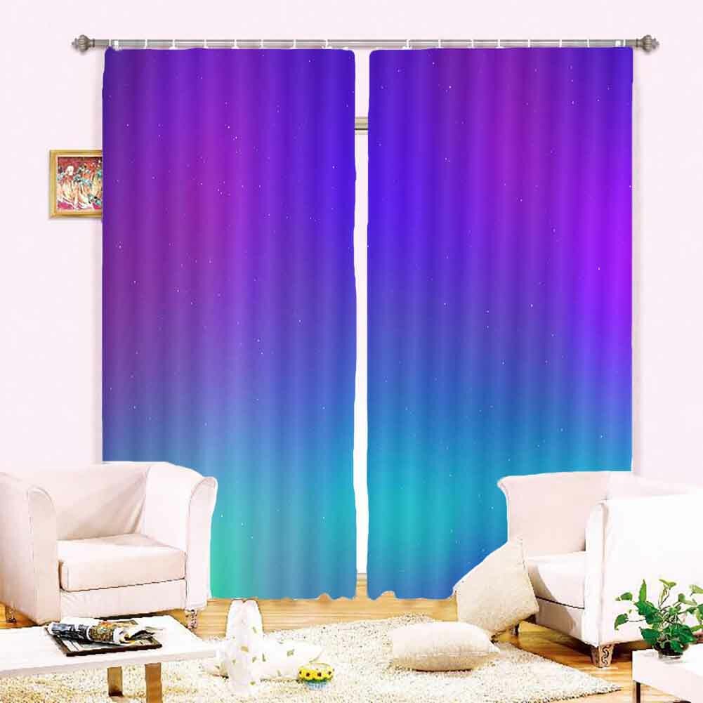 Spliced Color Rendering 3D Blockout Photo Print Curtain Fabric Curtains Window