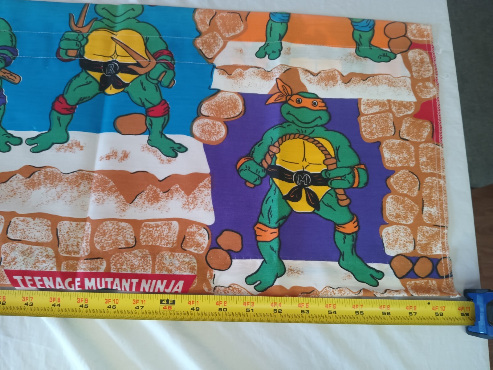 NOS Vintage Teenage Mutant Ninja Turtles TMNT Curtains 2panels & Valence