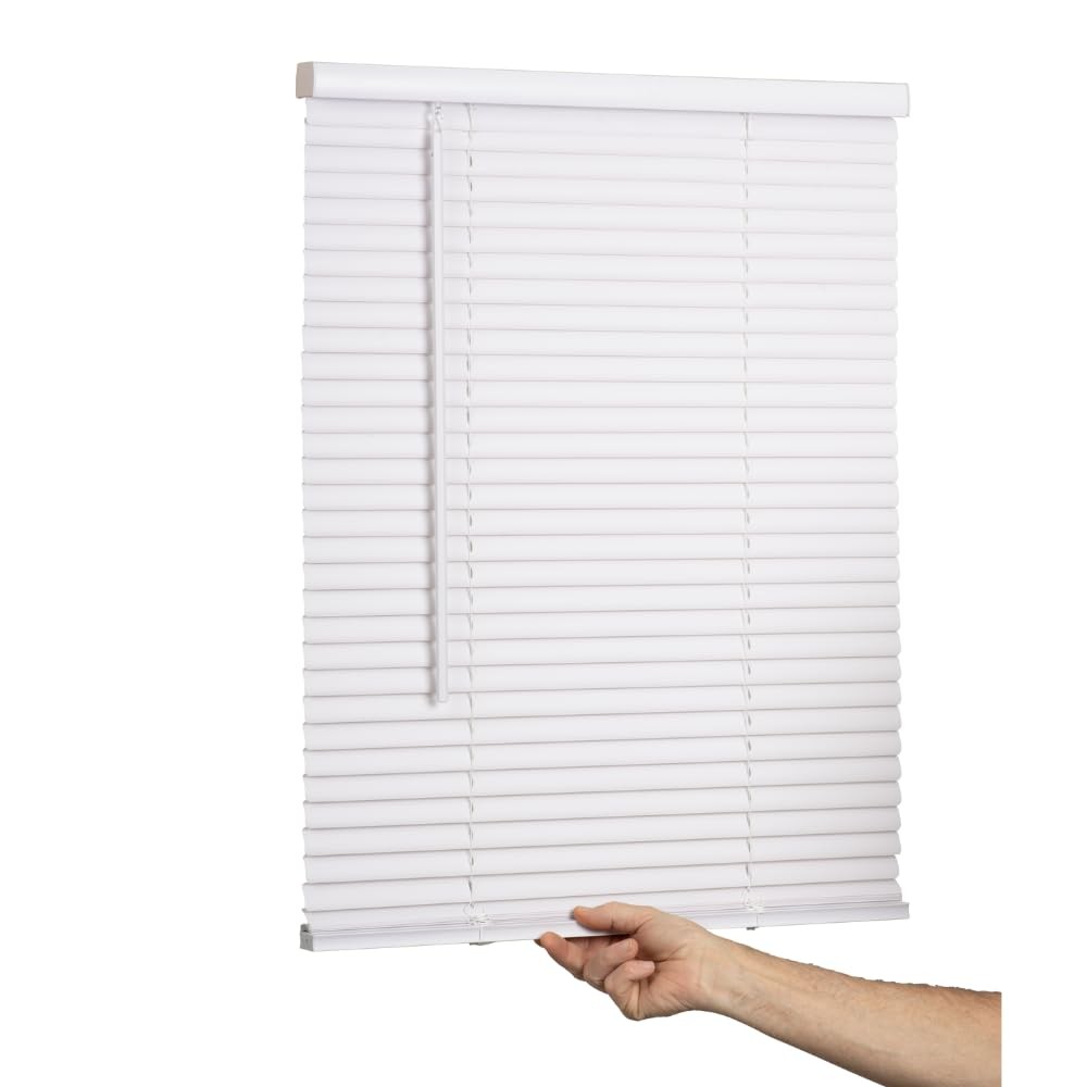 LOTUS & WINDOWARE Cordless Mini Blind, 1″ Vinyl Slats, 25″ Wide x 72″ Long – …