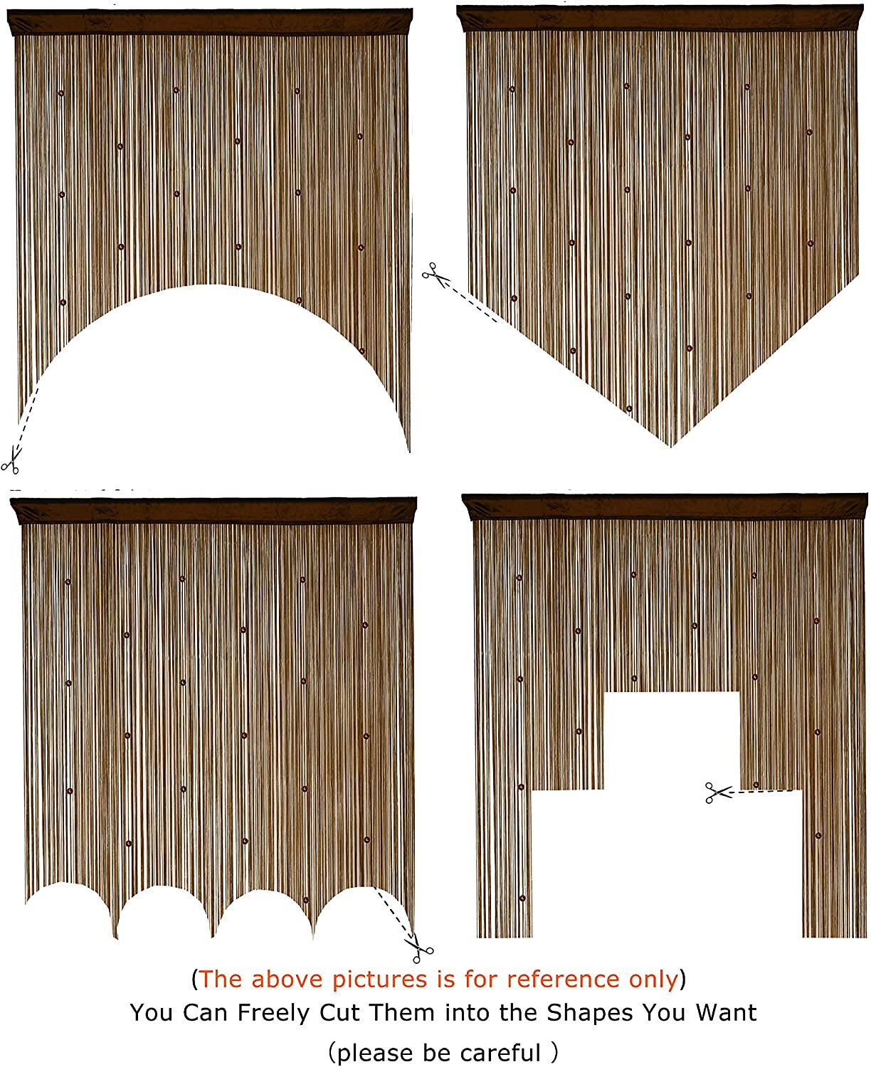 Beaded Curtain Door String Curtains for Doorway Tassels Beads Hanging Fringe Hip