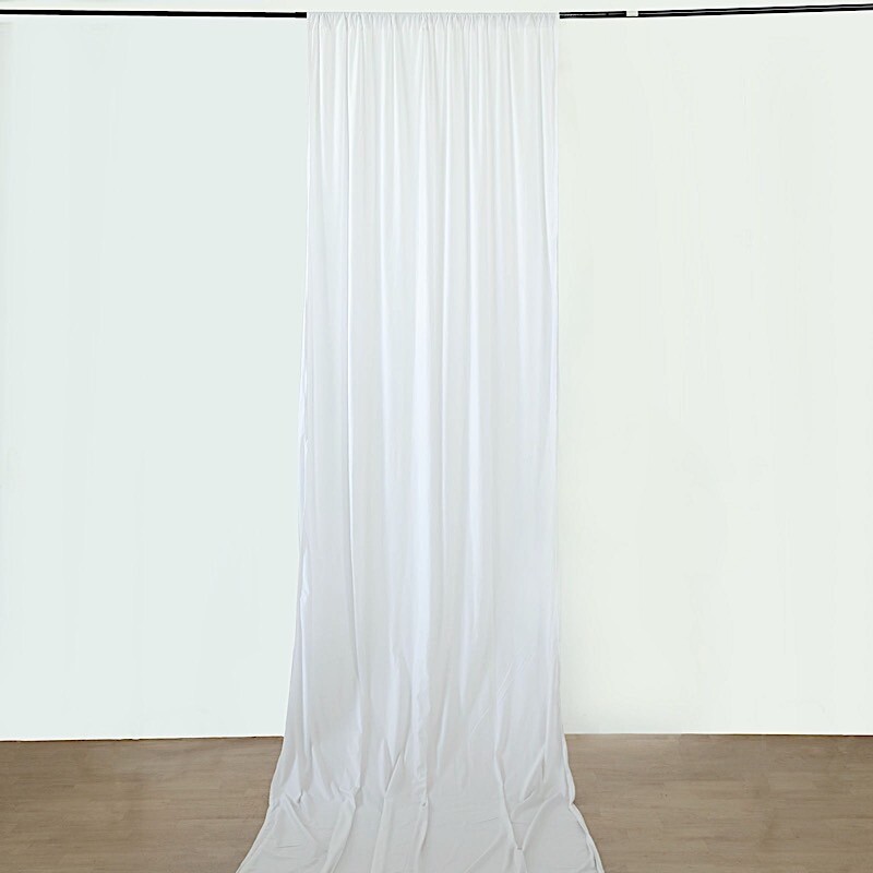 White 5×40 feet Polyester Ceiling Draping Fabric Backdrop CURTAIN PANEL Party