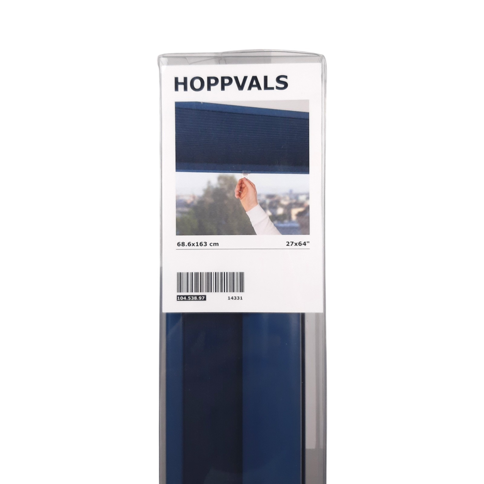 IKEA HOPPVALS Cellular Blinds | Blue 27 x 64″ 104.538.97