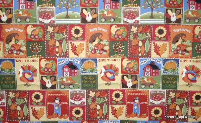 Scarecrow Sunflower Turkey Valance Autumn Fall Beauty Patch Harvest Curtain