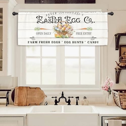 Rustic Easter Eggs Spring Kitchen 54″W x 18″L (Pack of 1) White Wood Easter