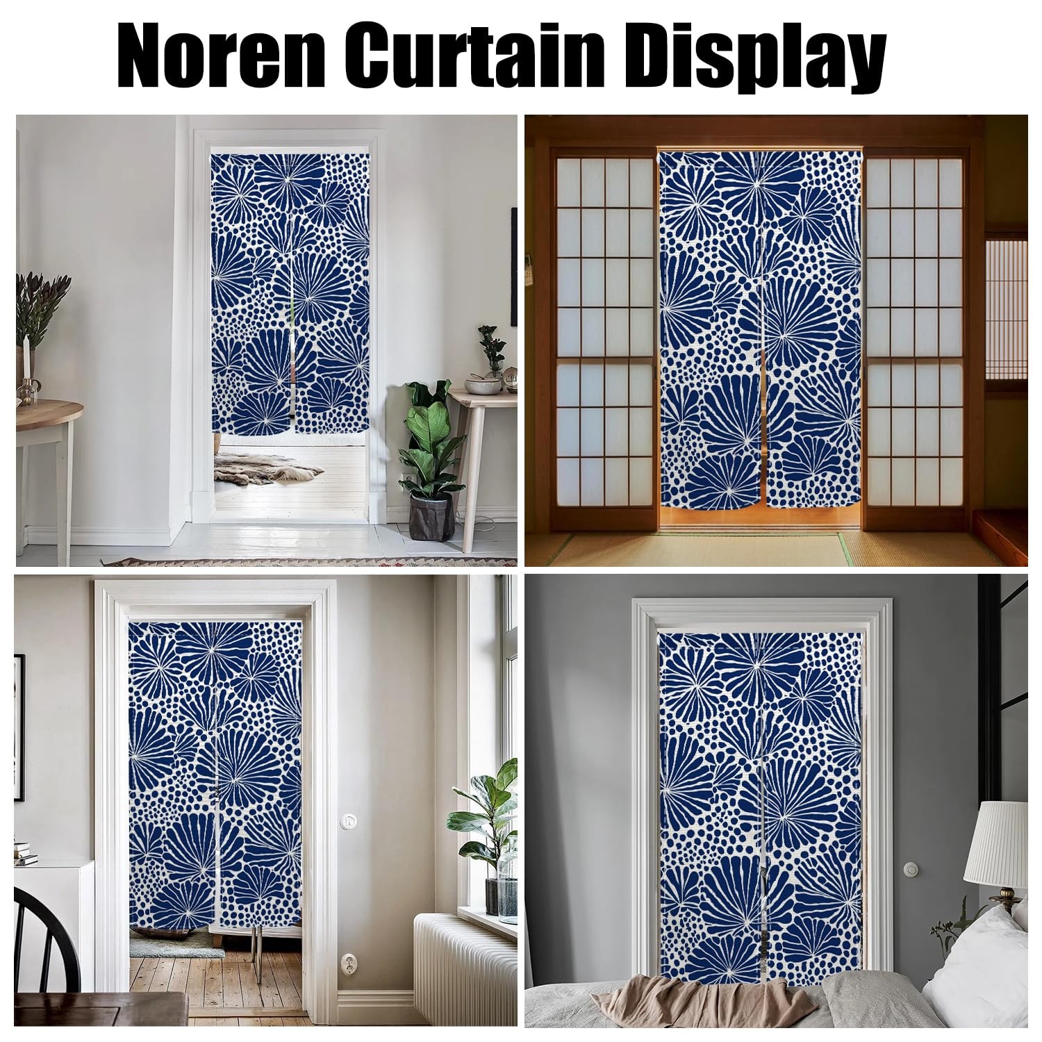 Japanese Noren Doorway Curtain Traditional Japanese Style Door Curtain Blue F…