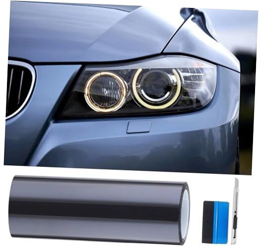 Headlight Taillight Tint Air-Release Vinyl Wrap Film 12″ x 4ft Light Black