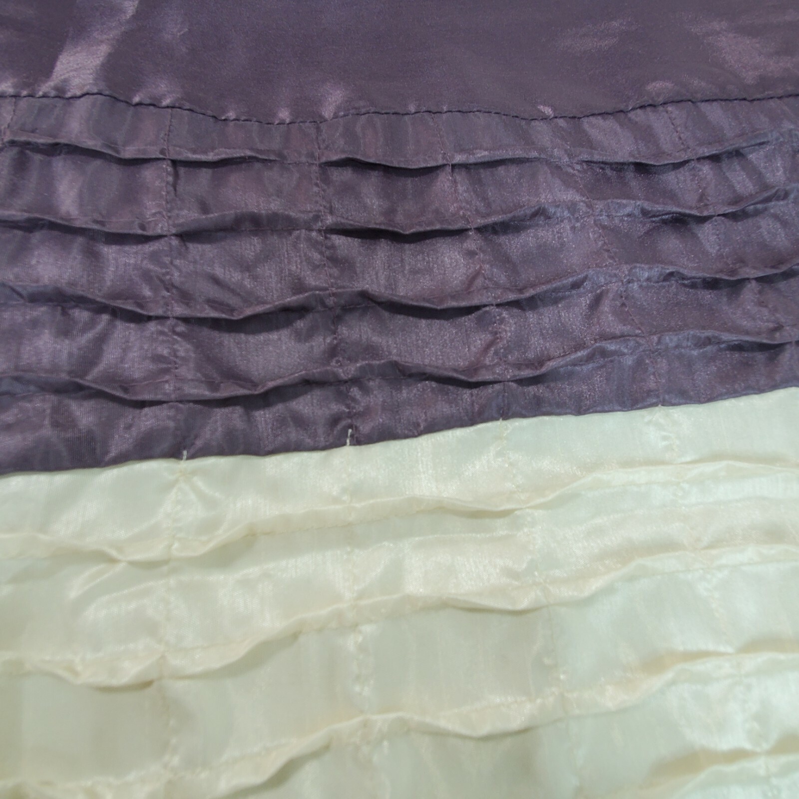 Lush Decor 54 x 84 Purple White Gray Ruffle Window Curtains Panel 1 Count