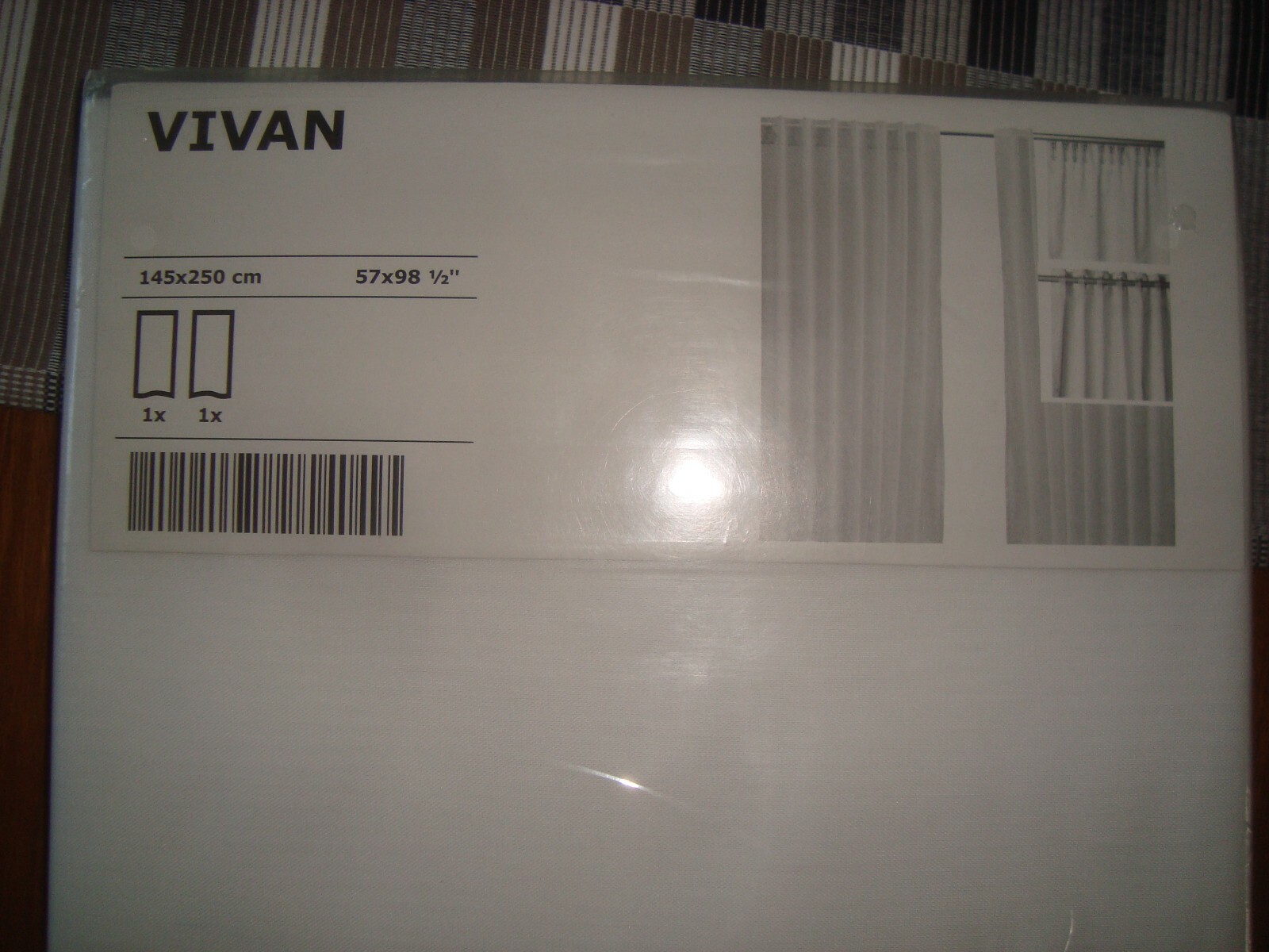 IKEA White Pair of Curtains Window Panels 57×98 1/2″ (145 x 250 cm ) 002.215.39