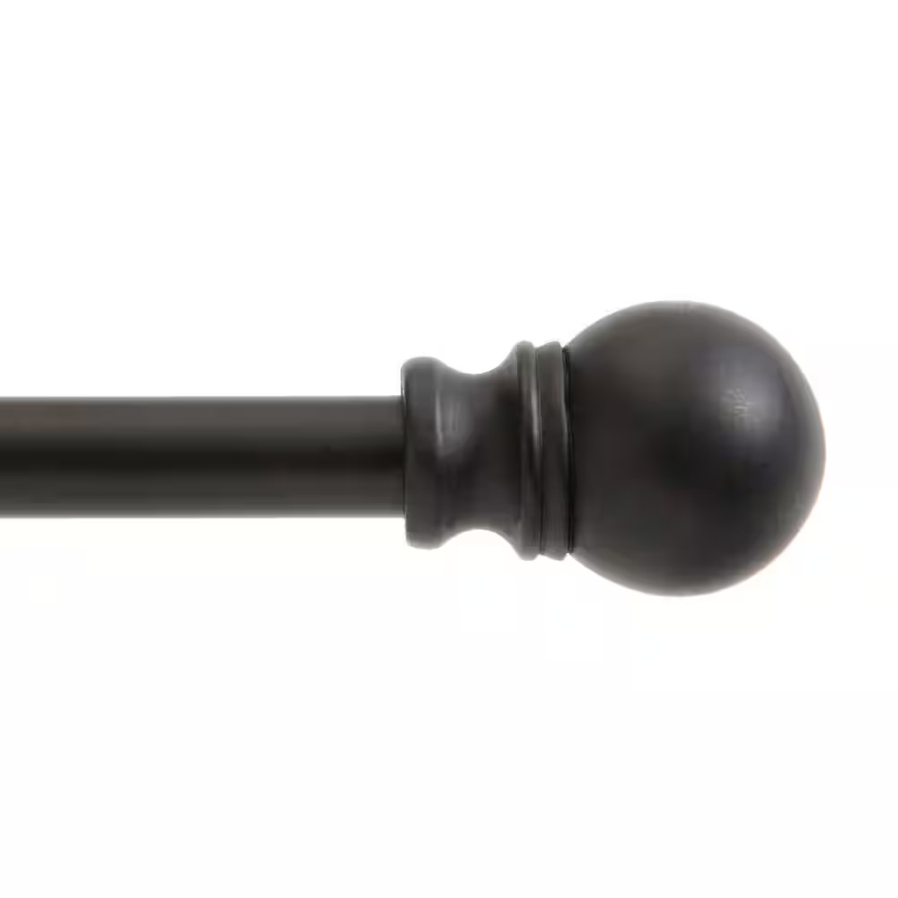 Davenport 28 In.-48 In. Adjustable Single Petite Cafe Curtain Rod 1/2 In. Diamet