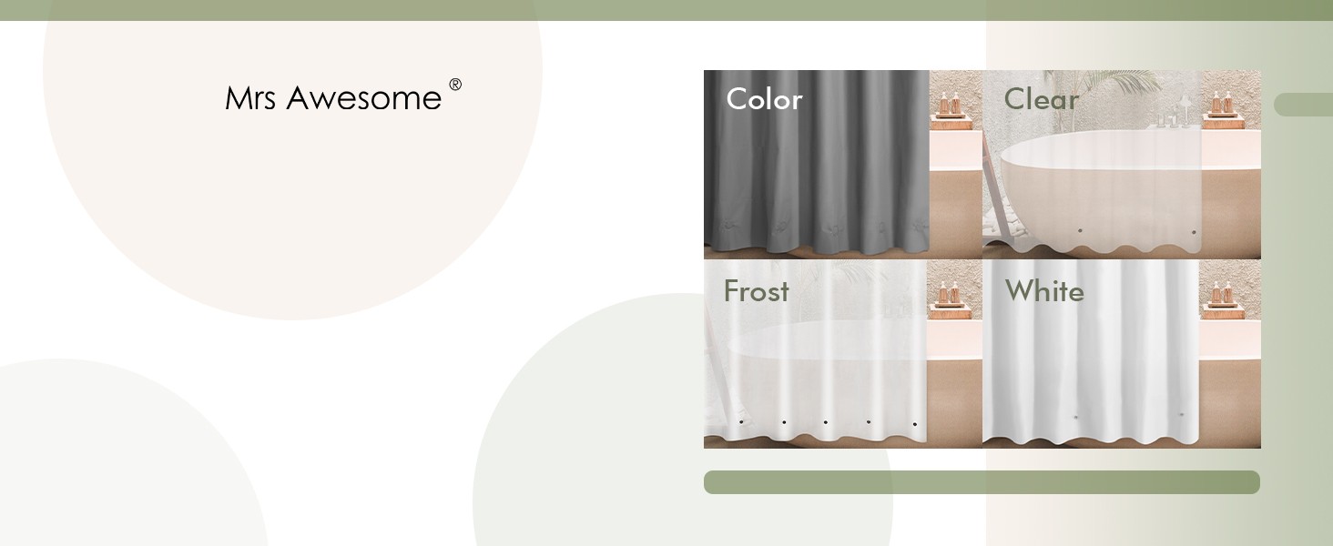 No Hook Shower Curtain with Snap-in Liner Less Time On/Off, Embossed Waffle-Look