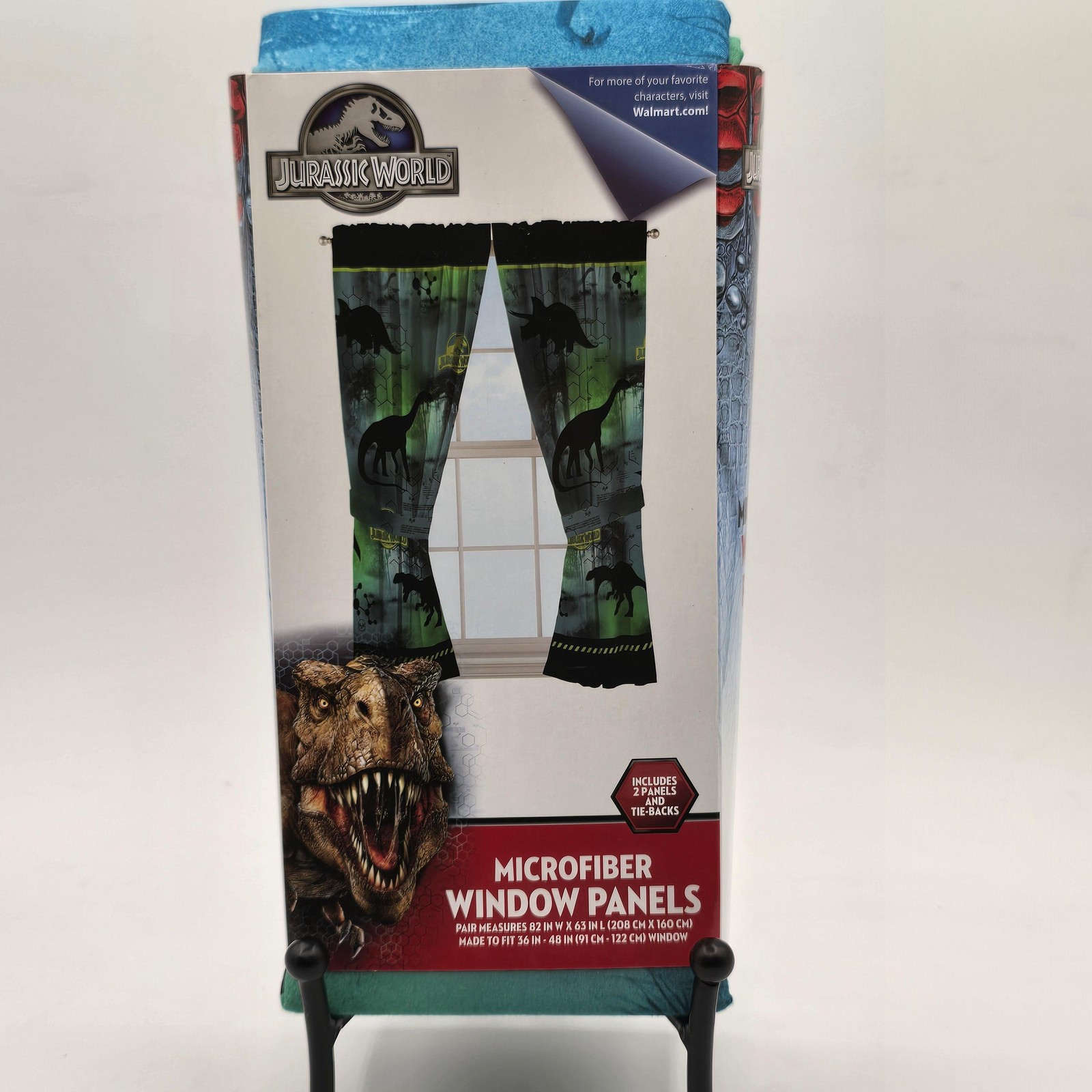 Jurassic World Microfiber Window Panels Kids Dino Curtains Green 82×63 Franco