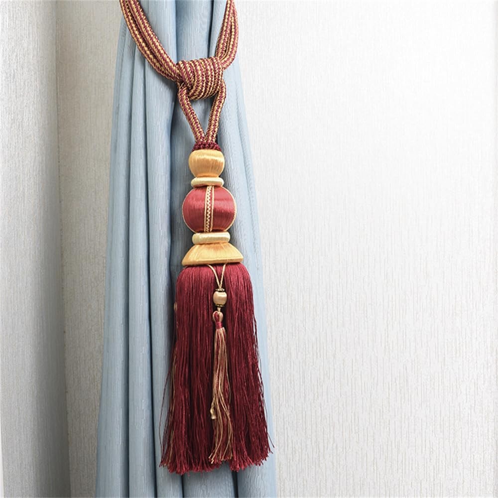 Curtain Tiebacks Holdbacks Sling Binding Rope Handcrafted Tassels Lantern Sin…