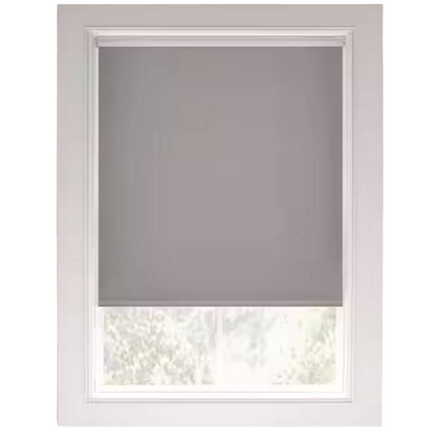 StyleWell Cut to Size Taupe Cordless Blackout Fabric Roller Shade 55.25″W x 72″L