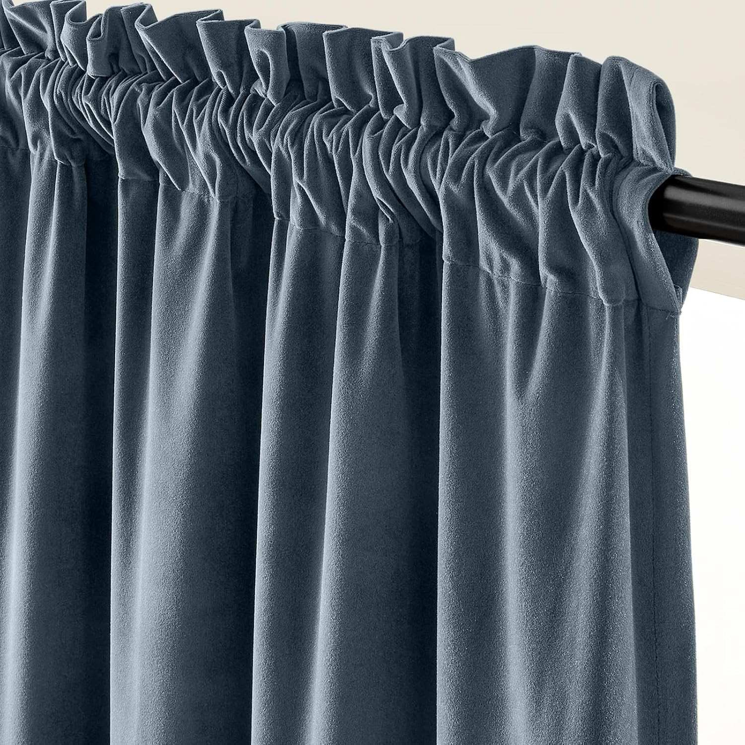 Lazzzy Velvet Blackout Extra Long Curtains Thermal Insulated Room Window Drapes