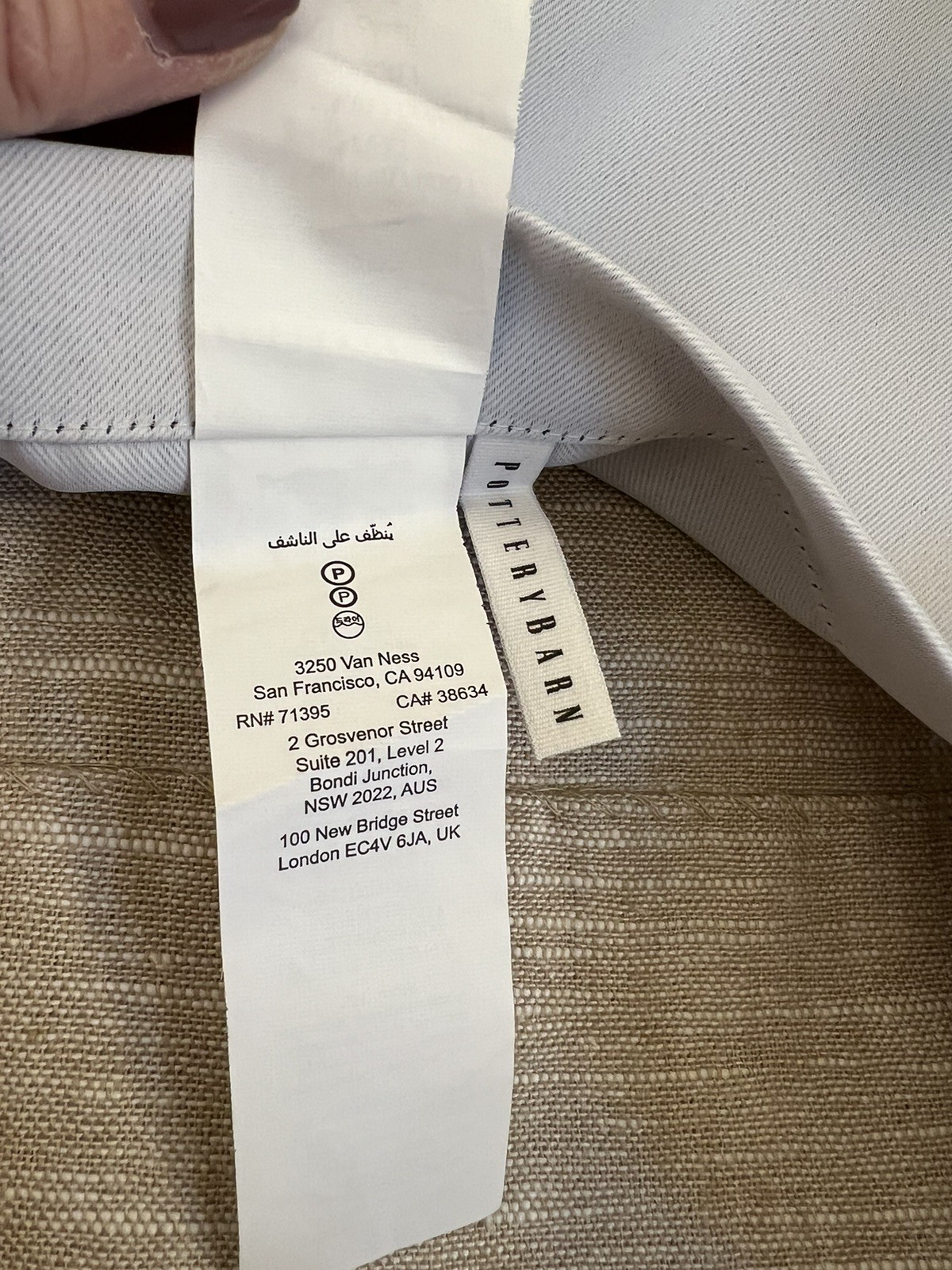 Pottery Barn Emery Linen Blackout Drapes Set of 2 Oatmeal 49×96 Curtain Panels