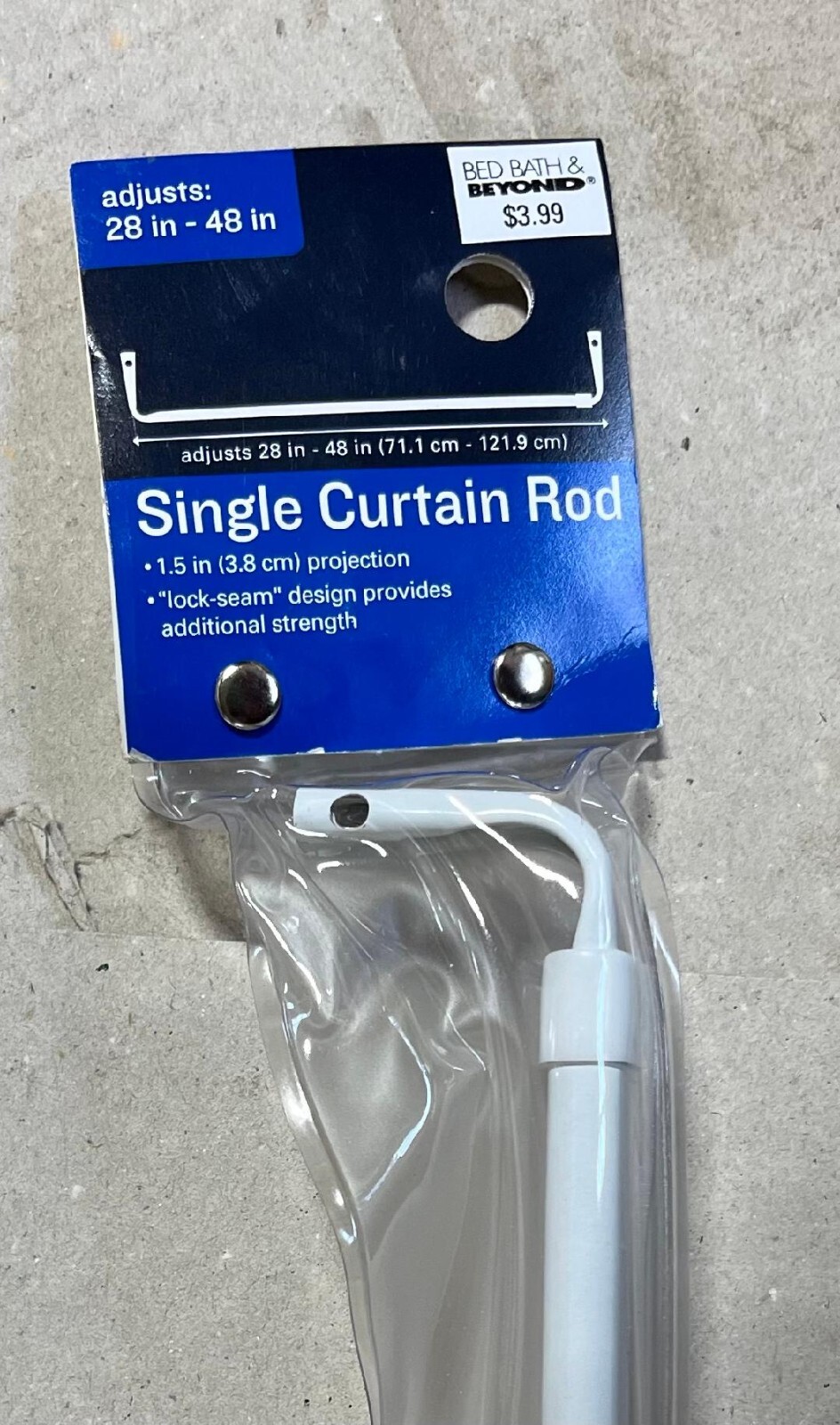 SINGLE CURTAIN ROD 28″ – 48 » #514-2120-10 SET OF 6