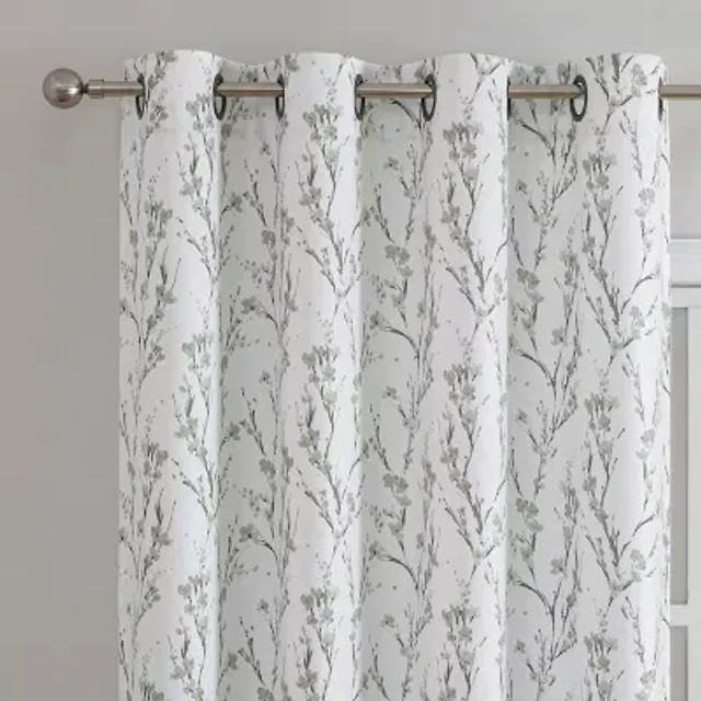 Regal Home Ayden Blossom Grommet Top Energy Saving Blackout Curtain Panel 50X63