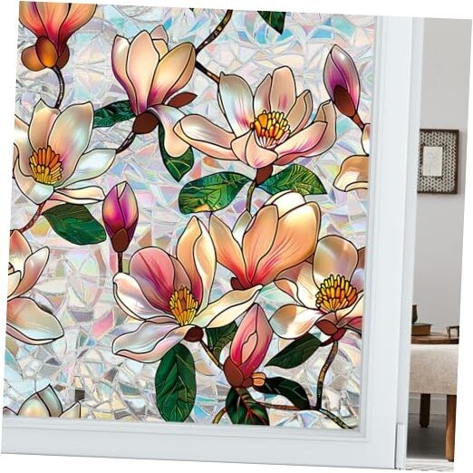 Magnolia Window Privacy Film, 16.93 x 39.37 Inch 16.93in*39.37in Magnolia-b