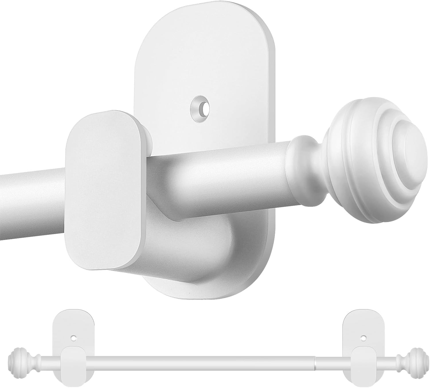 KAMANINA Curtain Rods No Drilling for Windows 32 to 86 Inches, 5/8 Inch No Drill