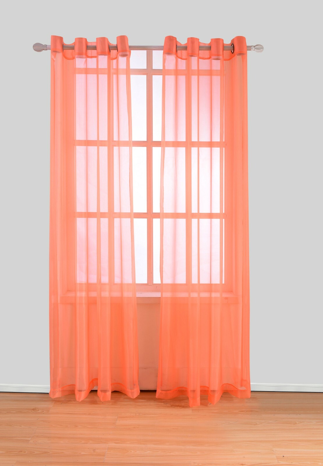 Set of 2 Panels Sheer Voile Grommet Top Window Curtain Panel Drape 281009