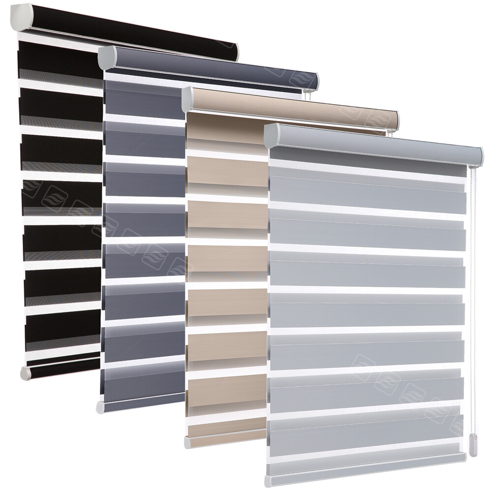 CUSTOM SIZE Horizontal Window Shade Blind Day and Night Zebra Dual Roller Blinds