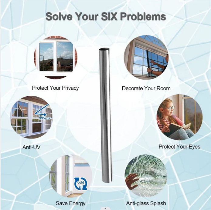 Privacy Waterproof Window Glass Film Self-adhesive Paper Bathroom Sticker Film