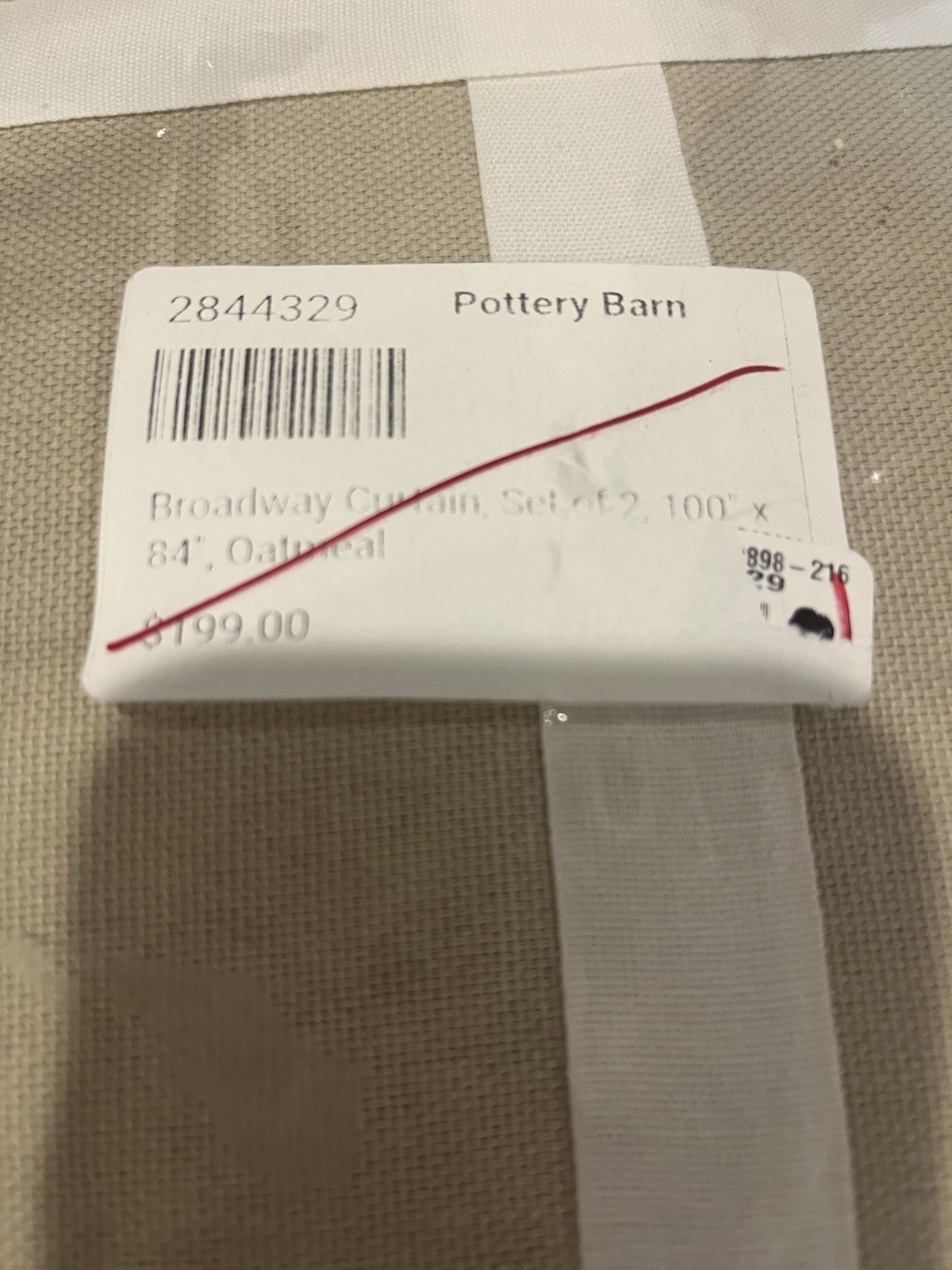 2 Pottery Barn Broadway 100 84 Panels drapes unlined oatmeal curtains New