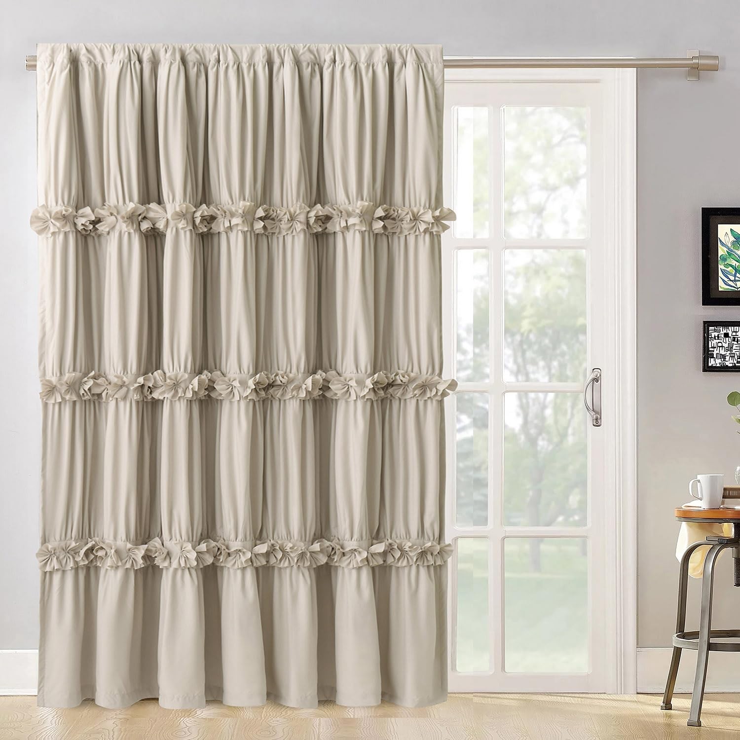 Room Divider Curtains, Boho Ruched Blackout Window Treatments with 3 Rows of …
