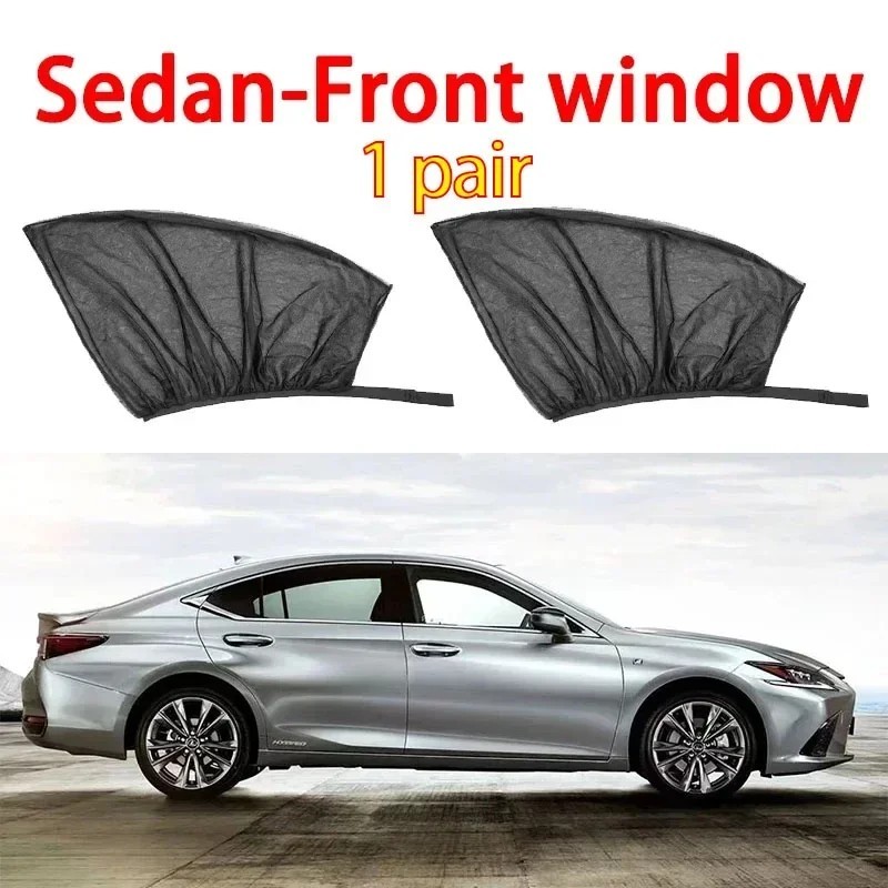 2Pcs/4Pcs Car Window Screen Mesh Cover – Universal Privacy Mosquito Bug Net Sun