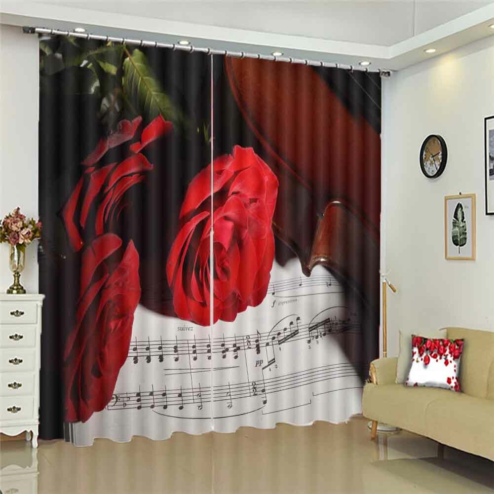 Great Funeral Of Roses 3D Blockout Photo Print Curtain Fabric Curtains Window