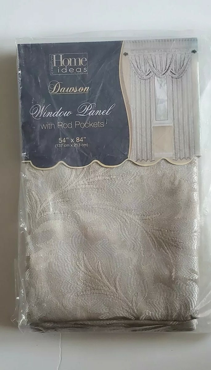 Home Ideas Dawson Shimmering Leaf 54×84 Rod Pocket Taupe Window Panel (1)