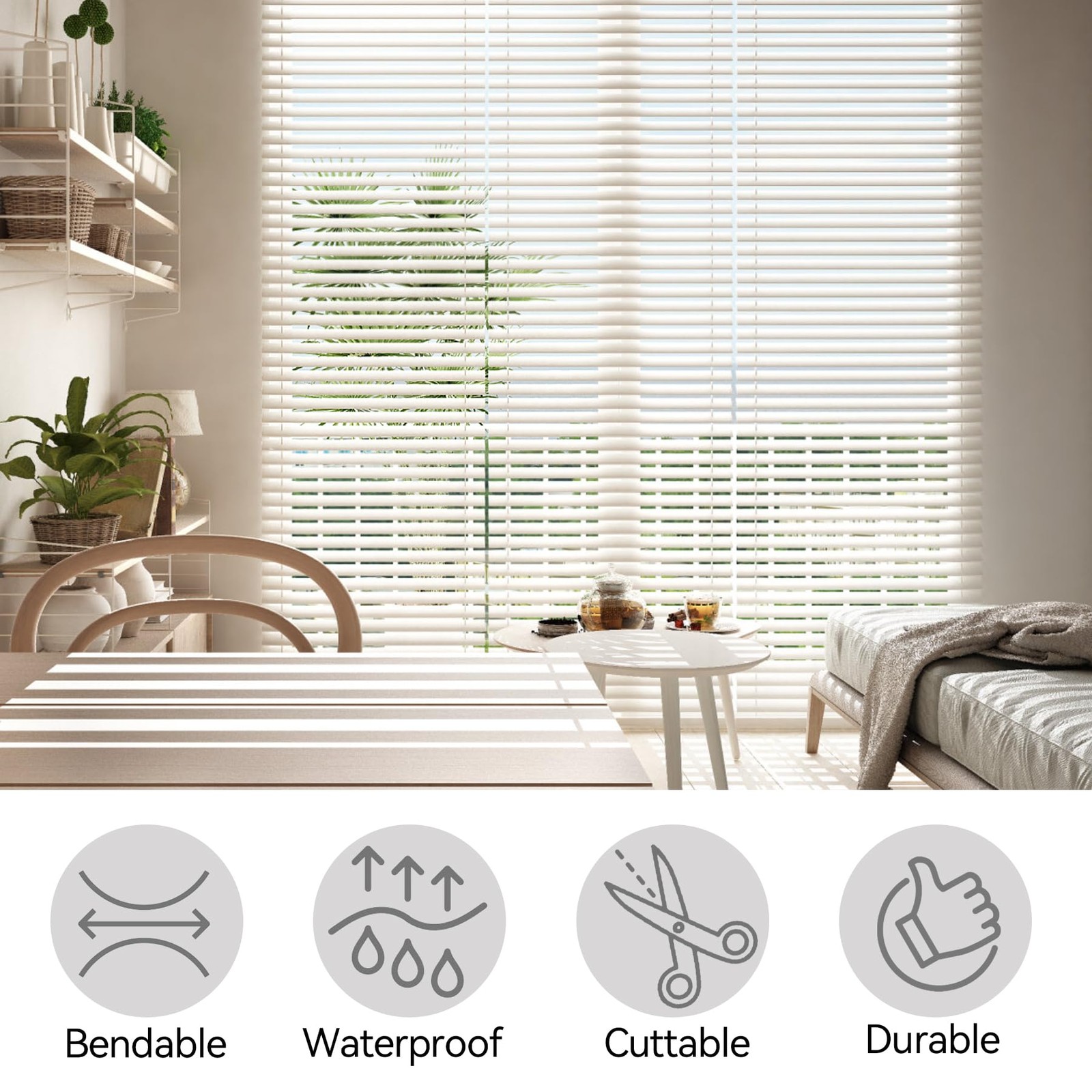 20 Pcs White Mini Horizontal Blind Repair Tabs-1 inch Horizontal Blinds Slat …