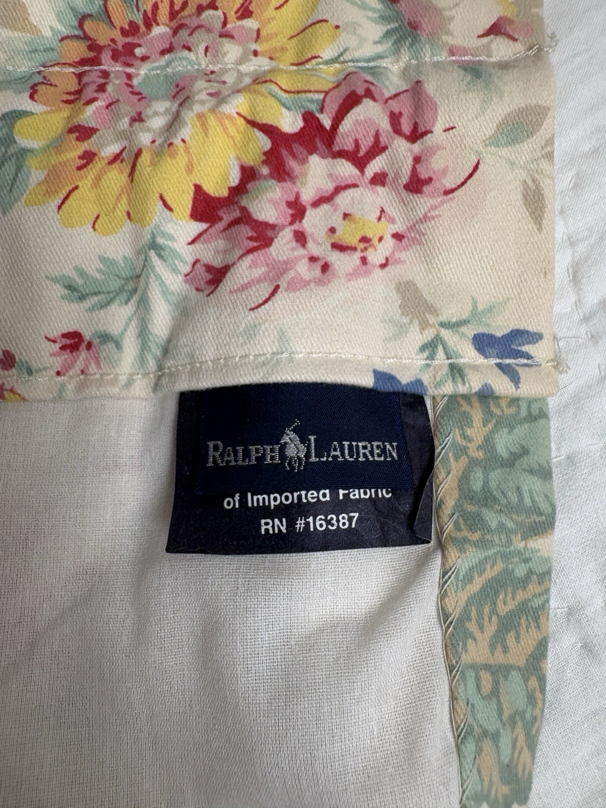 Ralph Lauren Elisa Garden Club Drapery Panel English Rose Creamy Yellow Floral
