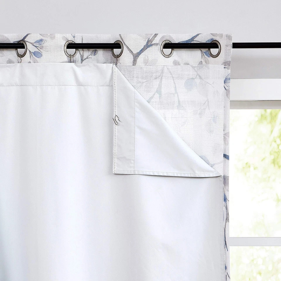 White Blackout Curtain Liner Panels Hang w/ Rod Pocket