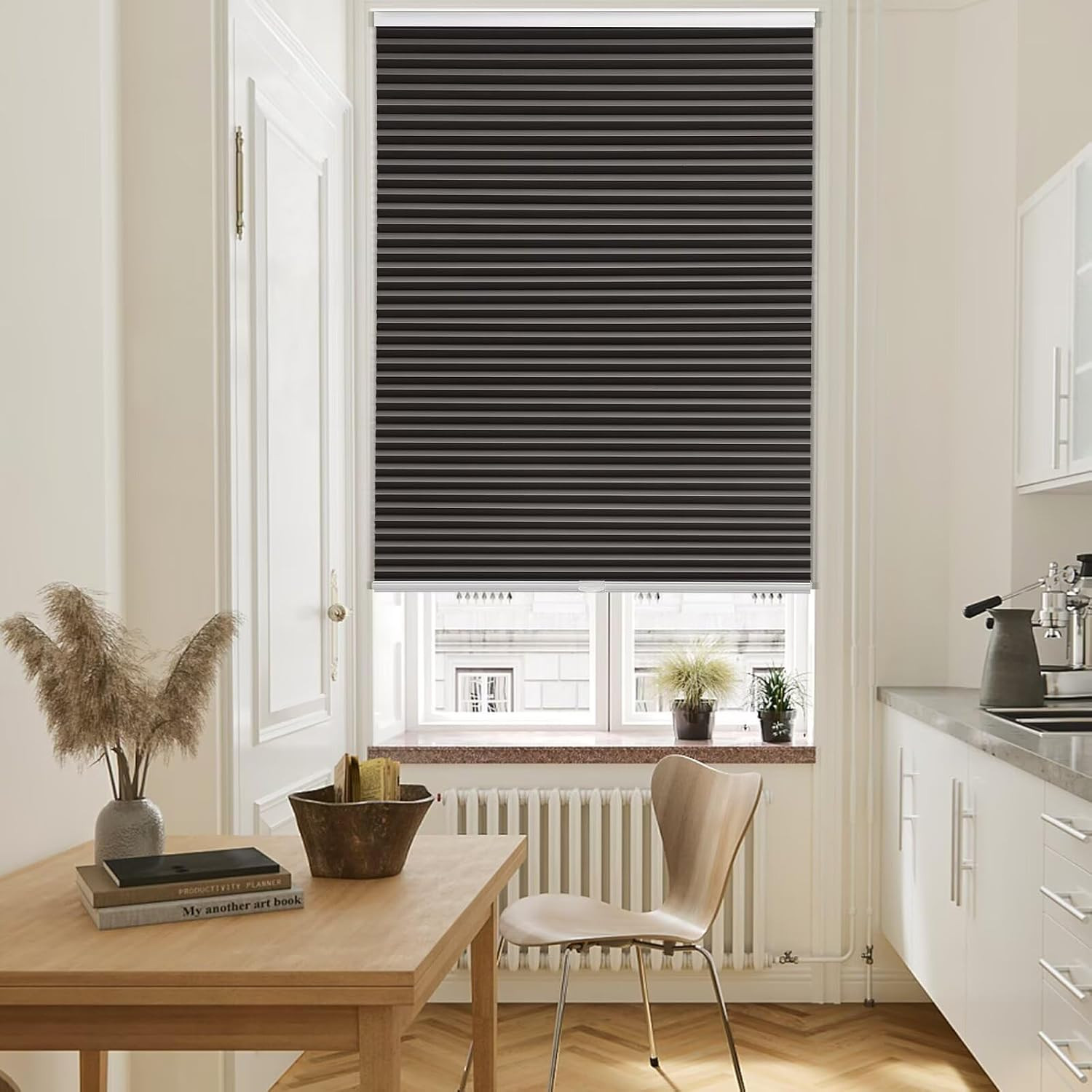 MYshade Cordless Blackout Cellular Shades, 1.5″ Honeycomb Window Blinds for Bedr