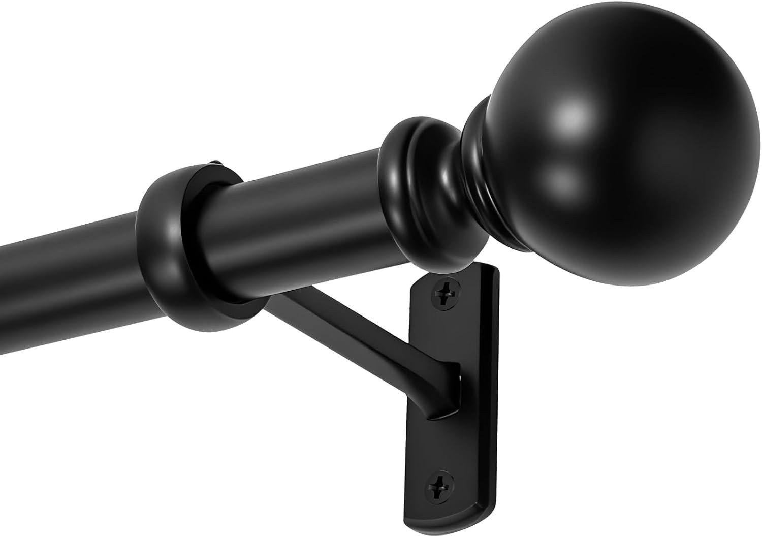 1 Inch Adjustable Heavy Duty Curtain Rod – Extra Long 30-240 Inches for Windows,