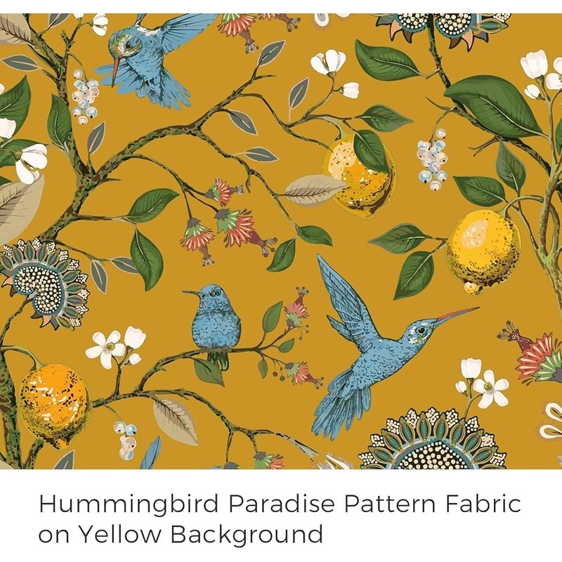 Hummingbird Window Curtains Set Room Darkening Drapes Energy Efficient Blackout