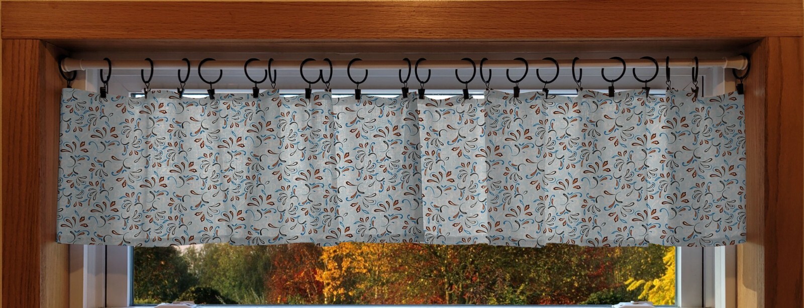Paisley Ring Top Valances or Curtains