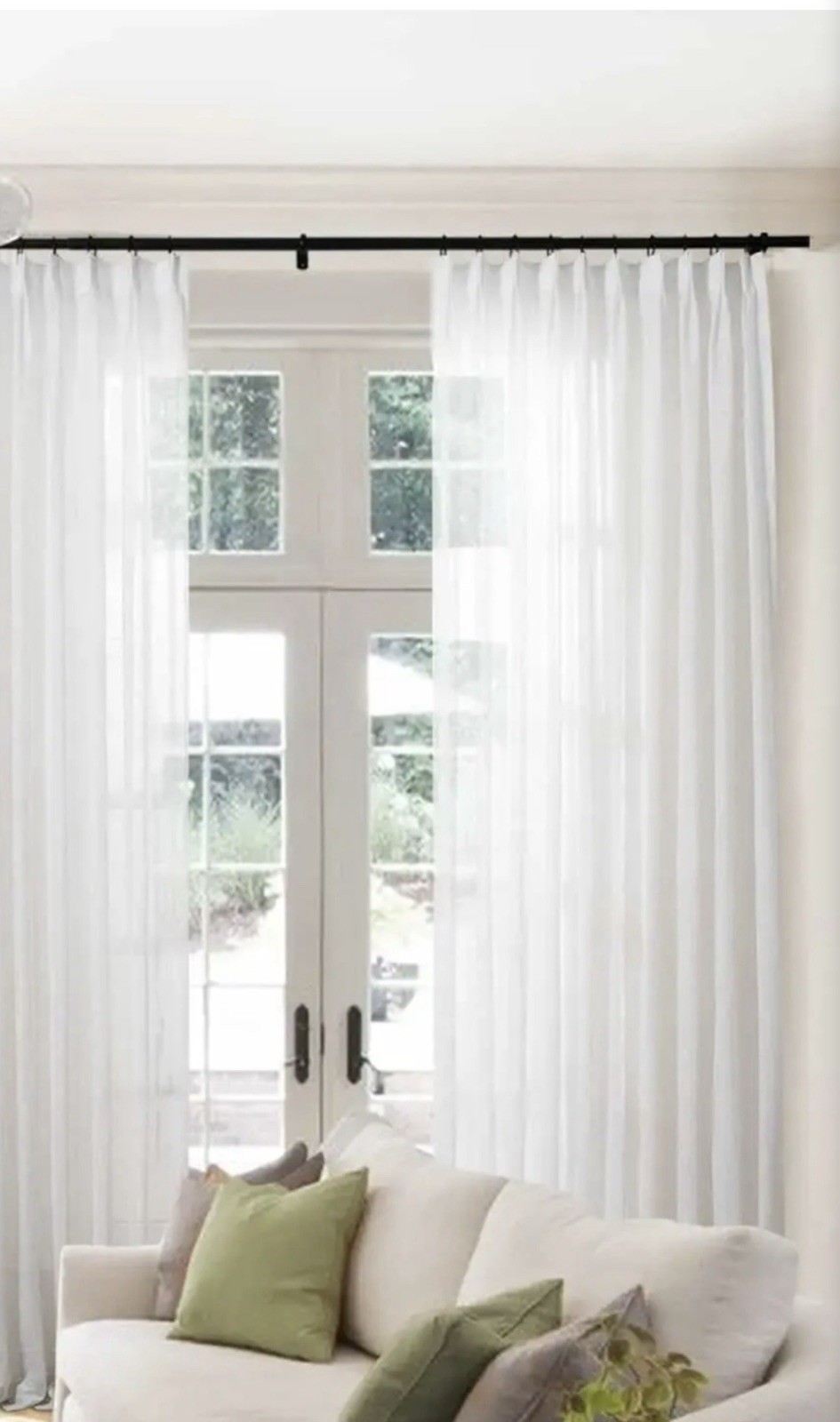 TWOPAGES NATURAL SHEER FLYNN PINCH PLEAT CURTAINS ON TIKTOK 52W x 96L 2 Panels