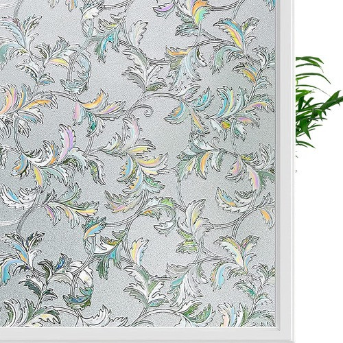 3D Rainbow Window Film Static Glass Vinyl Clings Frosted Privacy Stained Sticker