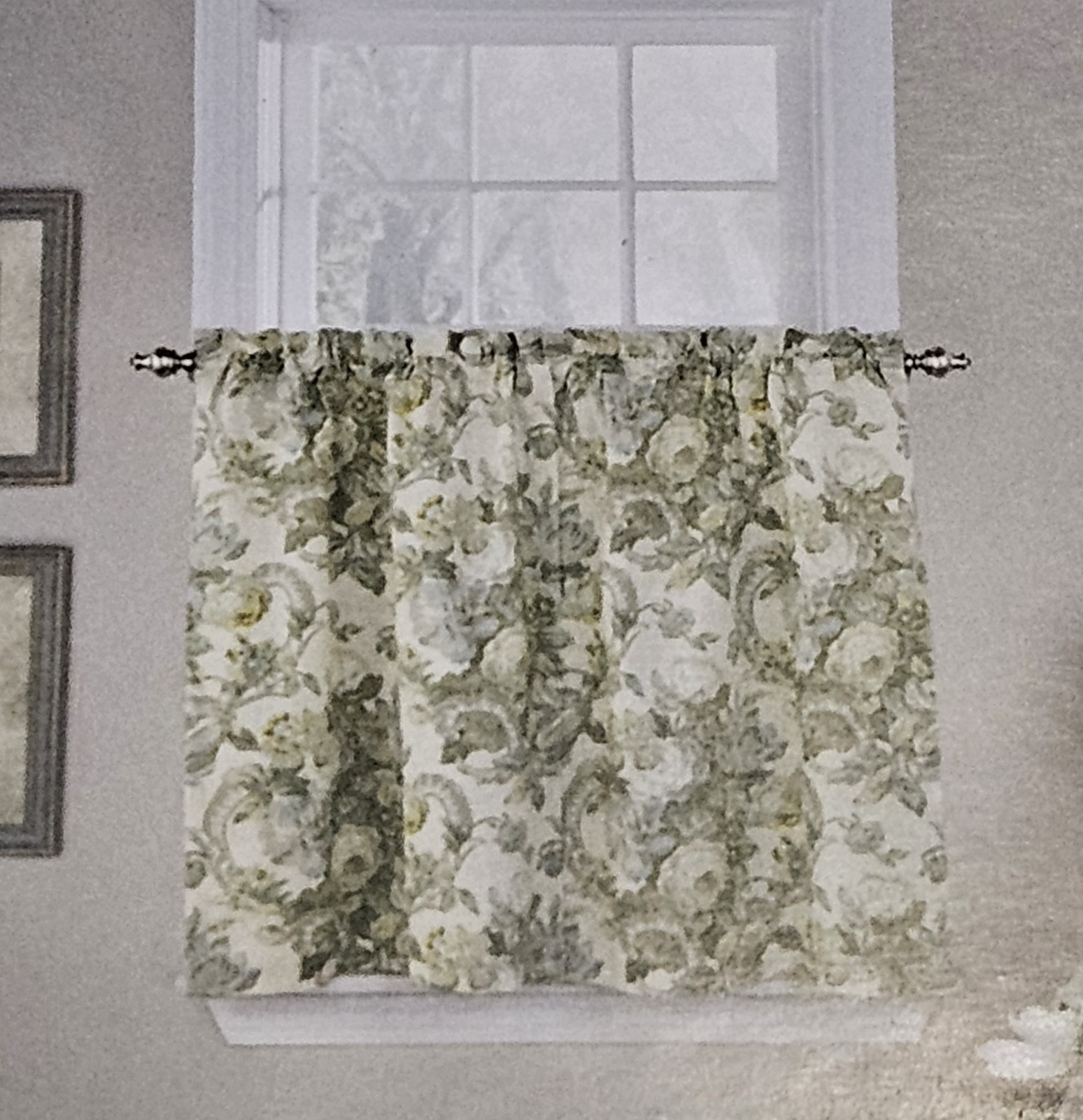 Waverly SPRING BLING Cottagecore TIER PAIR Farmhouse Floral 52×36 Blue Green