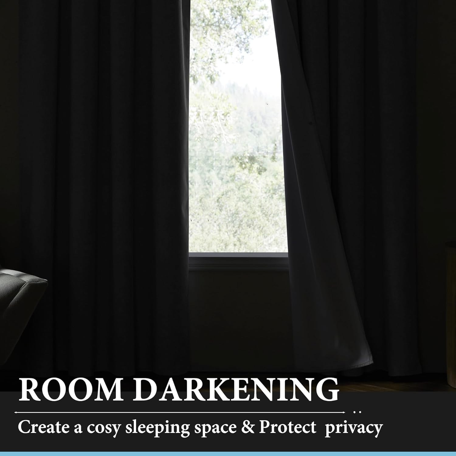 Extra Wide Thermal Blackout Drapes – Full Privacy with Grommet Top W 100 x L 84