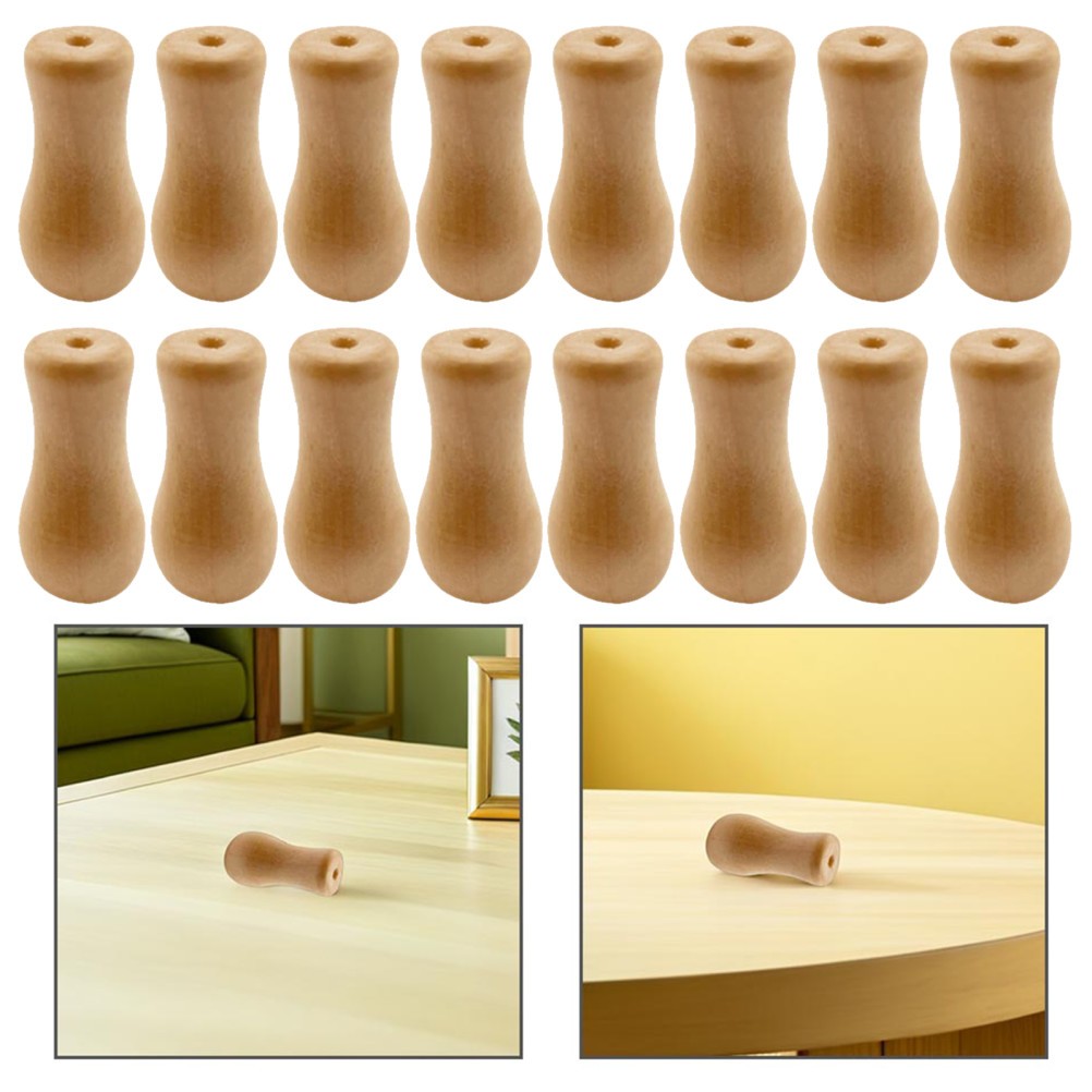 36pcs Blinds Pull Knobs: Wood Cord Tassels for Window Shades, String End Caps