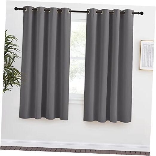 Blackout Curtain 68 inch Long, 55 inches Width, 1 55″W x 68″L (Pack of 1) Grey
