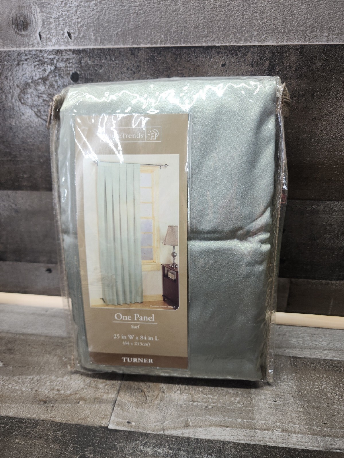 Home Trends Curtain Panel Turner/ Surf Color 25 In X 84 In
